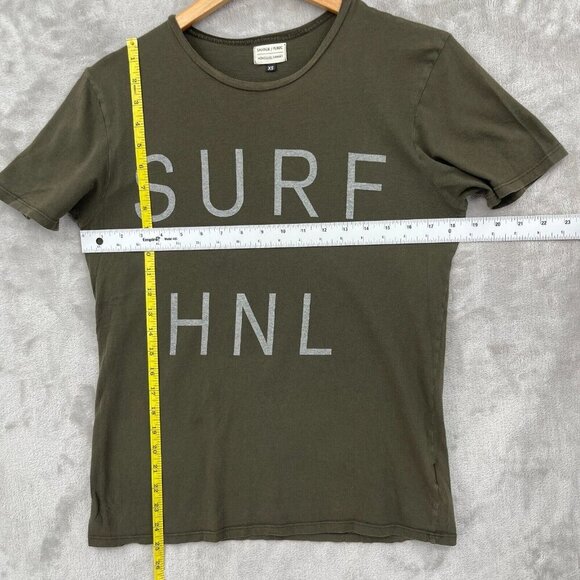 Salvage Public Surf HNL Hawaii Army Green Organic Cotton Graphic Tee - Picture 8 of 8